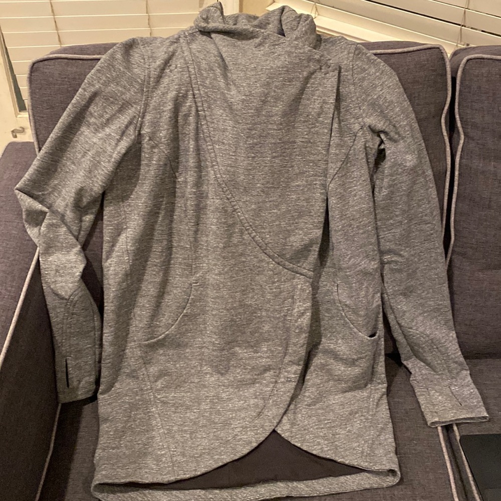 lululemon Athletica That’s a Wrap Heathered Snow Slub Coal size 4